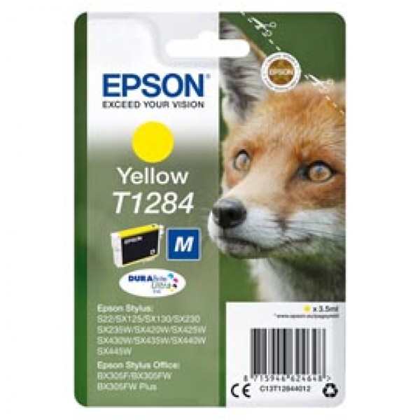 Epson - Cartuccia ink - Giallo - T1284 - C13T12844012 - 3,5ml Epson - Cartuccia ink - Giallo - T1284 - C13T12844012 - 3,5ml