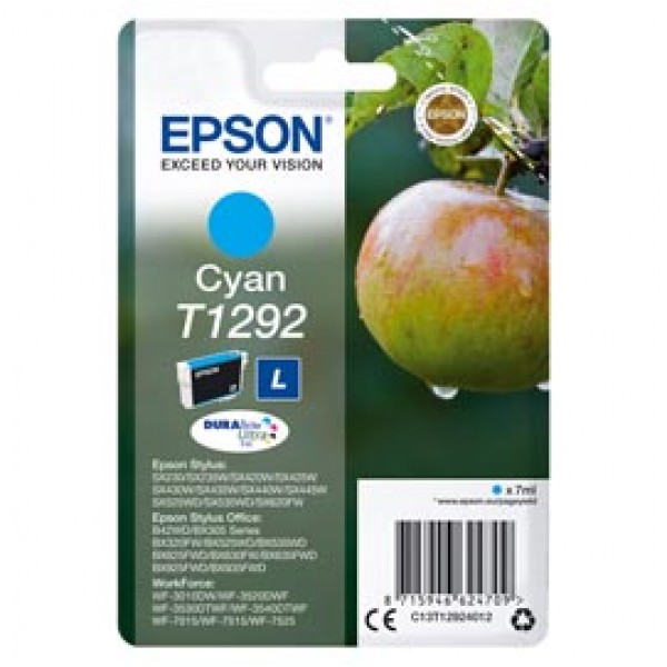 Epson - Cartuccia ink - Ciano - T1292 - C13T12924012 - 7ml Epson - Cartuccia ink - Ciano - T1292 - C13T12924012 - 7ml