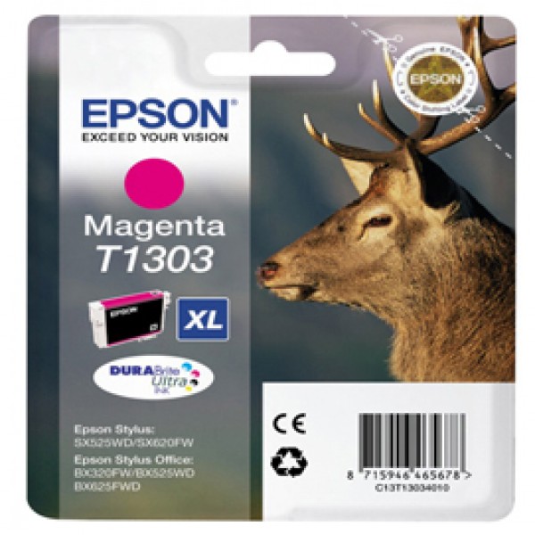 Epson - Cartuccia ink - Magenta - T1303 - C13T13034012 - 10,1ml Epson - Cartuccia ink - Magenta - T1303 - C13T13034012 - 10,1ml
