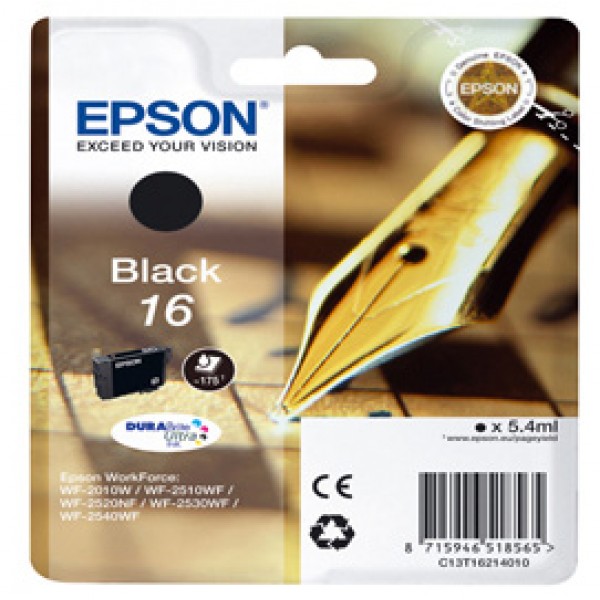 Epson - Cartuccia ink - 16 - Nero - C13T16214012  - 5,4ml