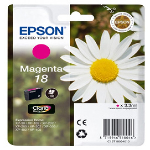 Epson - Cartuccia ink - 18 - Magenta - C13T18034012 - 3,3ml
