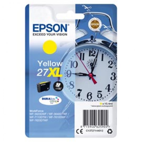 Epson - Cartuccia ink - 27XL - Giallo - C13T27144012 - 10,4ml Epson - Cartuccia ink - 27XL - Giallo - C13T27144012 - 10,4ml