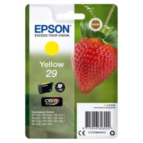 Epson - Cartuccia ink - 29 - Giallo - C13T29844012 - 3,2ml Epson - Cartuccia ink - 29 - Giallo - C13T29844012 - 3,2ml