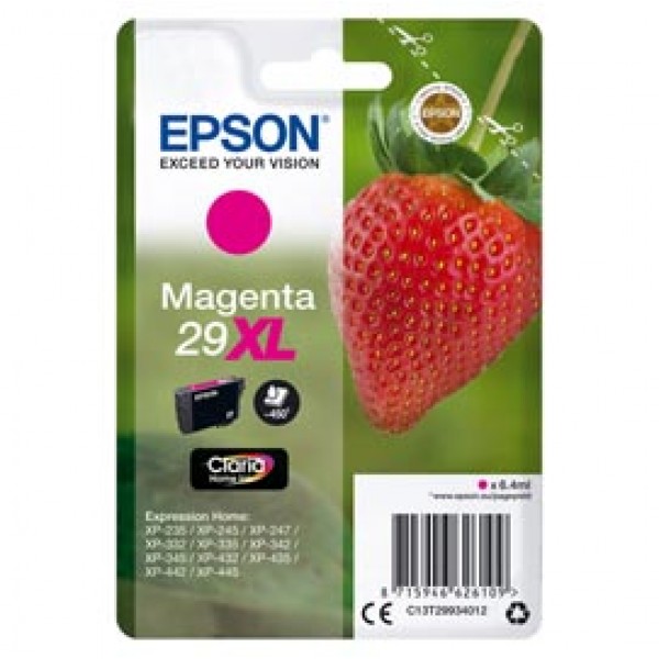 Epson - Cartuccia ink - 29XL - Magenta - C13T29934012 - 6,4ml Epson - Cartuccia ink - 29XL - Magenta - C13T29934012 - 6,4ml