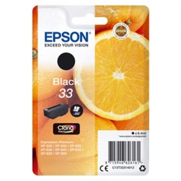 Epson - Cartuccia ink - 33 - Nero - C13T33314012 - 6,4ml Epson - Cartuccia ink - 33 - Nero - C13T33314012 - 6,4ml