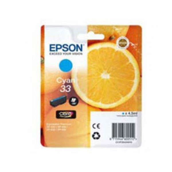 Epson - Cartuccia ink - 33 - Ciano - C13T33424012 - 6,4ml Epson - Cartuccia ink - 33 - Ciano - C13T33424012 - 6,4ml