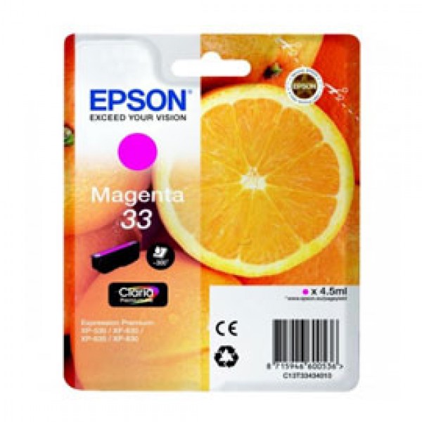 Epson - Cartuccia ink - 33 - Magenta - C13T33434012 - 6,4ml Epson - Cartuccia ink - 33 - Magenta - C13T33434012 - 6,4ml