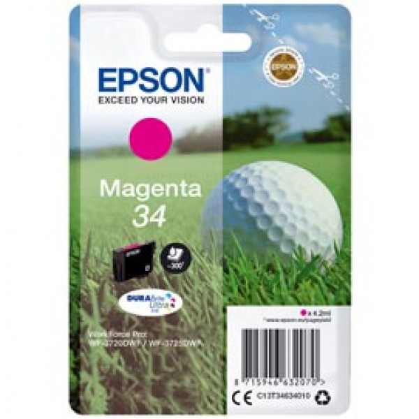 Epson - Cartuccia ink - 34 - Magenta - C13T34634010 - 4,2ml Epson - Cartuccia ink - 34 - Magenta - C13T34634010 - 4,2ml