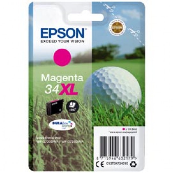 Epson - Cartuccia ink - 34XL - Magenta - C13T34734010 - 10,8ml Epson - Cartuccia ink - 34XL - Magenta - C13T34734010 - 10,8ml