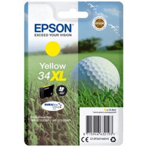 Epson - Cartuccia ink - 34XL - Giallo - C13T34744010 - 10,8ml Epson - Cartuccia ink - 34XL - Giallo - C13T34744010 - 10,8ml