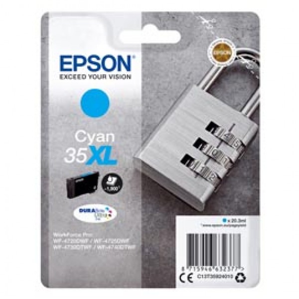 Epson - Cartuccia ink - 35XL - Ciano - C13T35924010 - 20,3ml Epson - Cartuccia ink - 35XL - Ciano - C13T35924010 - 20,3ml