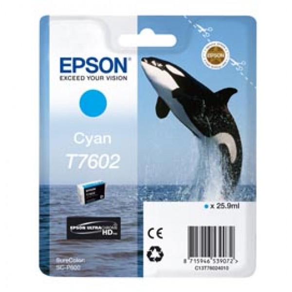 Epson - Cartuccia ink - Ciano - T7602 - C13T76024010 - 25,9ml Epson - Cartuccia ink - Ciano - T7602 - C13T76024010 - 25,9ml