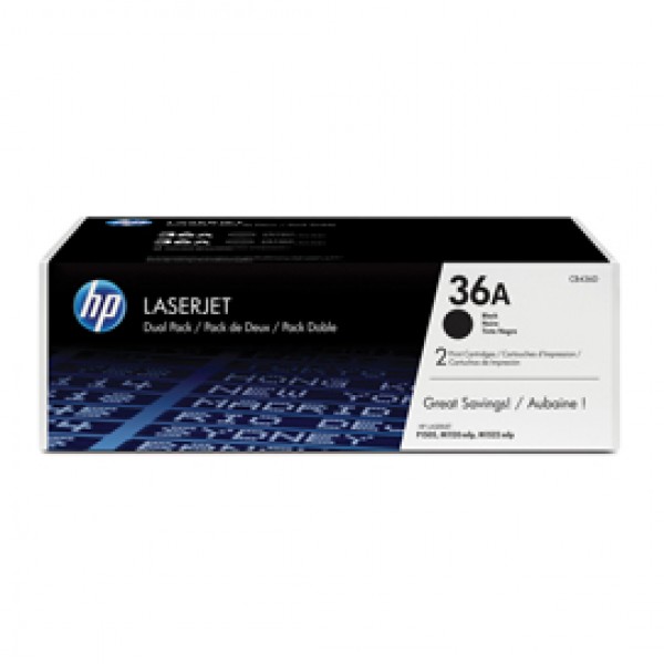 Hp - Confezione 2 Toner - 36A - Nero - B436AD - 2.000 pag cad