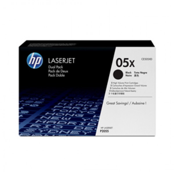 Hp - Confezione 2 Toner - 05X - Nero - CE505XD - 6.500 pag cad Hp - Confezione 2 Toner - 05X - Nero - CE505XD - 6.500 pag cad