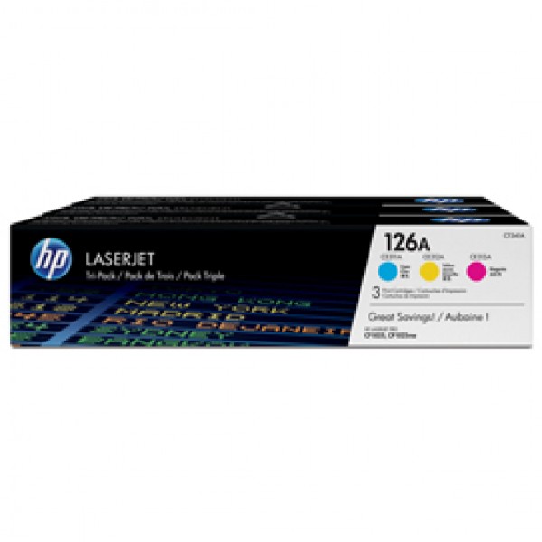 Hp - Toner - 126A - C/M/Y - CF341A - 1.000 pag cad Hp - Toner - 126A - C/M/Y - CF341A - 1.000 pag cad