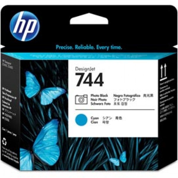 Hp - Testina - 744 - Nero fotografico / Ciano - F9J86A - 4ml/cad Hp - Testina - 744 - Nero fotografico / Ciano - F9J86A - 4ml/cad