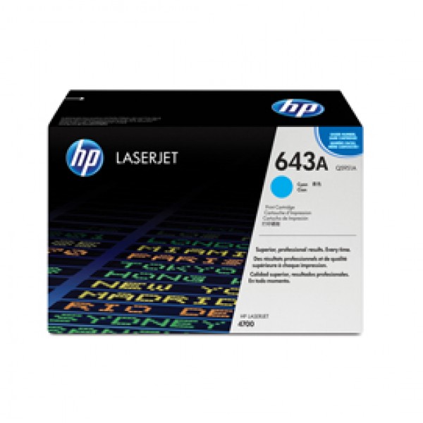 Hp - Toner - 643A - Ciano - Q5951A - 10.000 pag Hp - Toner - 643A - Ciano - Q5951A - 10.000 pag