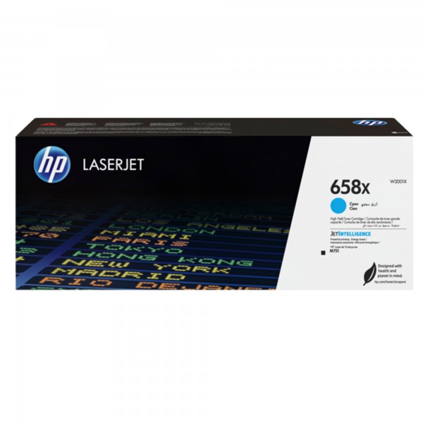Hp - Cartuccia toner originale LaserJet HP 658X - Ciano - W2001X - ad alta capacità Hp - Cartuccia toner originale LaserJet HP 658X - Ciano - W2001X - ad alta capacità