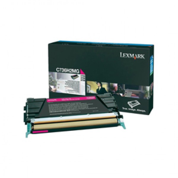 Lexmark - Toner - Magenta - C736H2MG - non return program - 10.000 pag Lexmark - Toner - Magenta - C736H2MG - non return program - 10.000 pag
