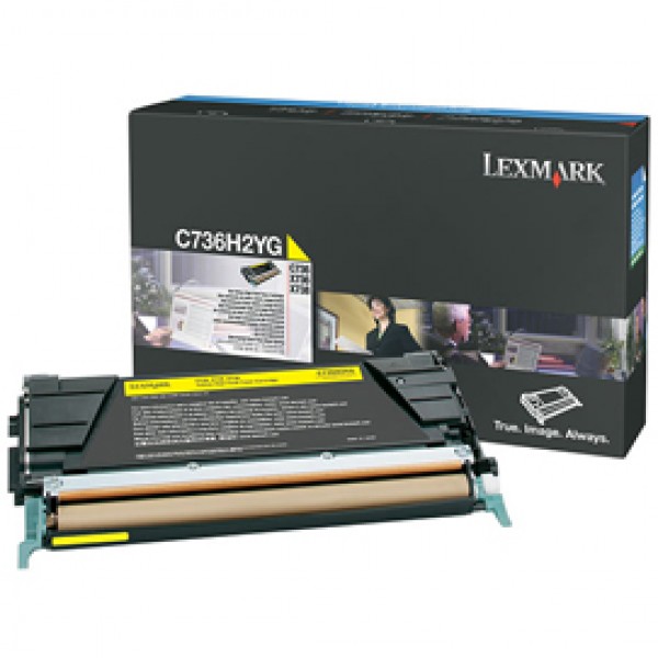 Lexmark - Toner - Giallo - C736H2YG - non return program - 10.000 pag Lexmark - Toner - Giallo - C736H2YG - non return program - 10.000 pag