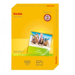 Kodak - Carta fotografica lucida Photo Gloss - 10x15 cm - 180 gr - 100 fogli - 5740-097