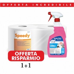 BEST SELLER - Sanialc Multisuperficie 750 ml + Bobina asciugatutto Speedy