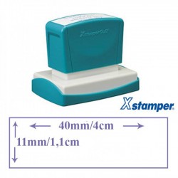 Timbro Q10 personalizzato - dimensione 11x40 mm - max 3 righe