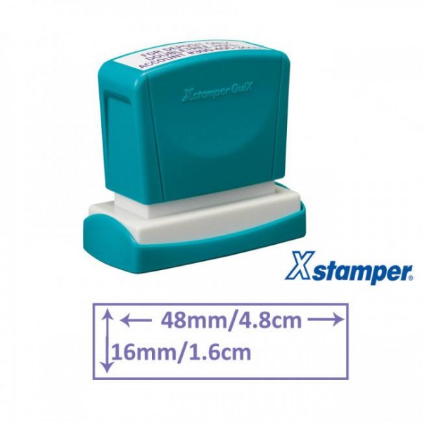 Timbro Q11 personalizzato - dimensione 16x48 mm - max 4/5 righe