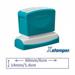 Timbro Q14 personalizzato - dimensione 14x60 mm - max 4 righe