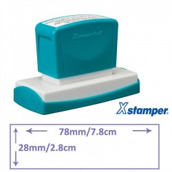 Timbro Q24 personalizzato - dimensione 28x78 mm - max 7 righe