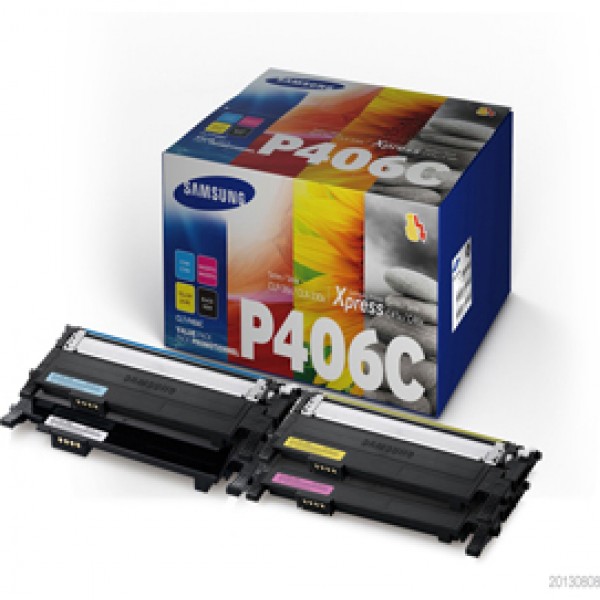 Hp/Samsung - Multipack 4 Toner - C/M/Y/K - CLTP406C/ELS Hp/Samsung - Multipack 4 Toner - C/M/Y/K - CLTP406C/ELS