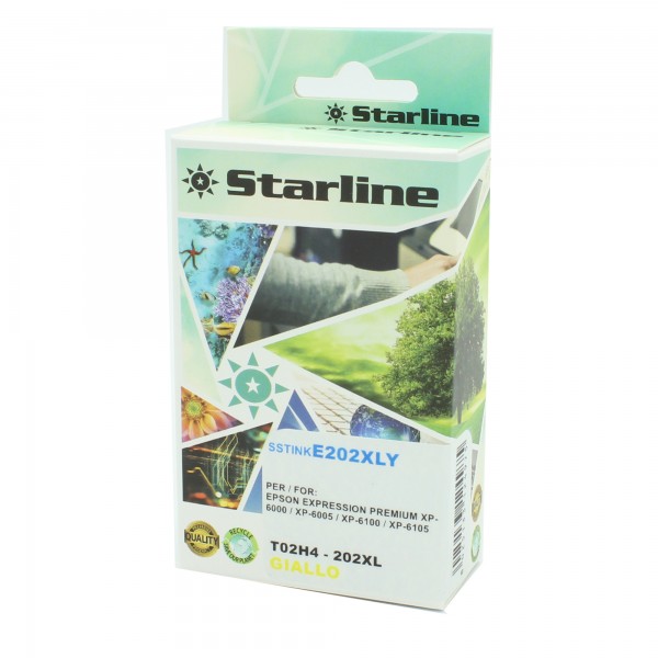 Starline - Cartuccia Ink compatibile per Epson 202XL - Giallo - 13ml Starline - Cartuccia Ink compatibile per Epson 202XL - Giallo - 13ml