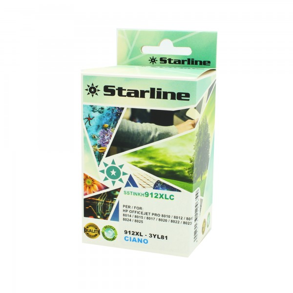 Starline - Cartuccia Ink per HP 912 XL - Ciano - 58ml