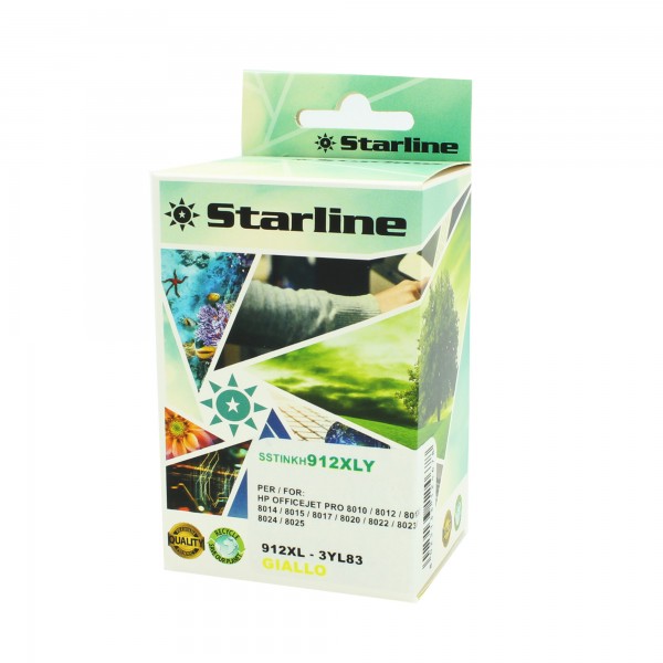 Starline - Cartuccia Ink per HP 912 XL - Giallo - 58ml