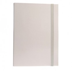 Cartellina con elastico - cartone plastificato - 3 lembi - 25x34 cm - bianco - Queen Starline