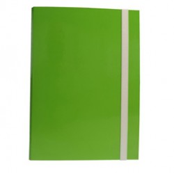 Cartellina con elastico - cartone plastificato - 3 lembi - 25x34 cm - verde prato - Queen Starline