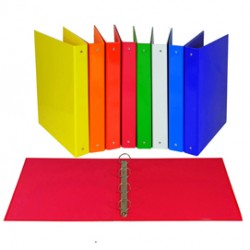 Raccoglitore - 4 anelli tondi 30 mm - dorso 4 cm - 22 x 30 cm - colori assortiti - sfuso - Starline