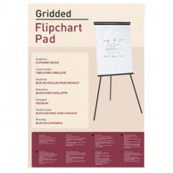 Blocco per lavagna - 20 fogli - 65x98 cm - quadretti 2,5x2,5 cm - bianco - Starline