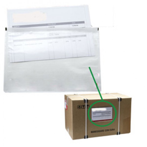 Busta adesiva portadocumenti - senza stampa - 16 x 11 cm - PPL - trasparente - Starline - conf. 100 pezzi Busta adesiva portadocumenti - senza stampa - 16 x 11 cm - PPL - trasparente - Starline - conf. 100 pezzi