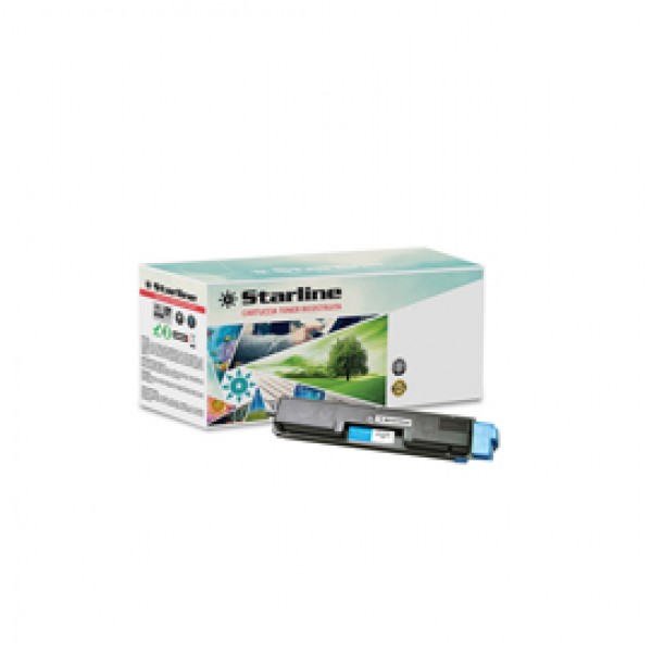 Starline - Toner Ricostruito - per Kyocera - Ciano - TK-580C - 2.800 pag Starline - Toner Ricostruito - per Kyocera - Ciano - TK-580C - 2.800 pag