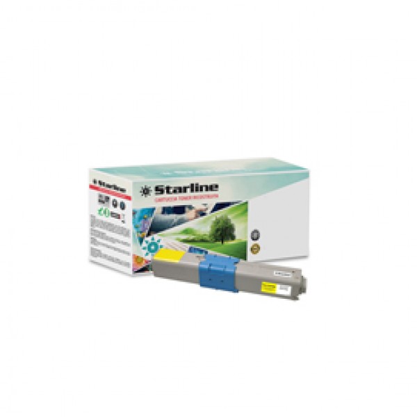 Starline - Toner Ricostruito - per Oki - Giallo - 44469704 - 2.000 pag Starline - Toner Ricostruito - per Oki - Giallo - 44469704 - 2.000 pag
