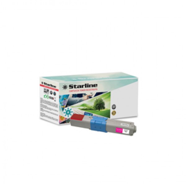 Starline - Toner Ricostruito - per Oki - Magenta - 44973534 - 1.500 pag Starline - Toner Ricostruito - per Oki - Magenta - 44973534 - 1.500 pag