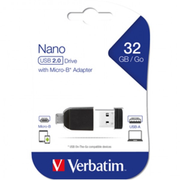 Memoria usb2.0 32gb store 'n' stay nano + otg micro usb adapter Memoria usb2.0 32gb store 'n' stay nano + otg micro usb adapter