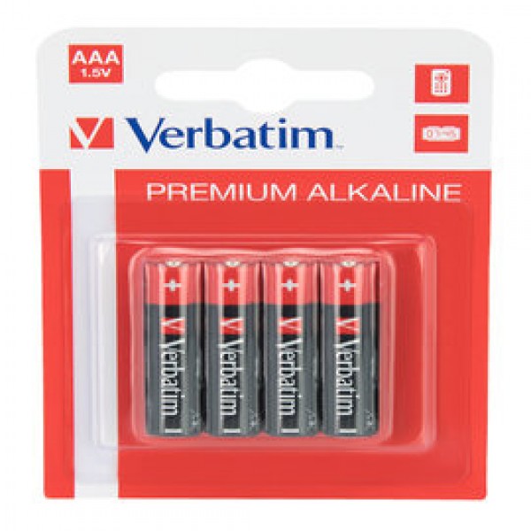 Verbatim - Scatola 4 Pile alkaline mini stilo AAA - 49920 Verbatim - Scatola 4 Pile alkaline mini stilo AAA - 49920