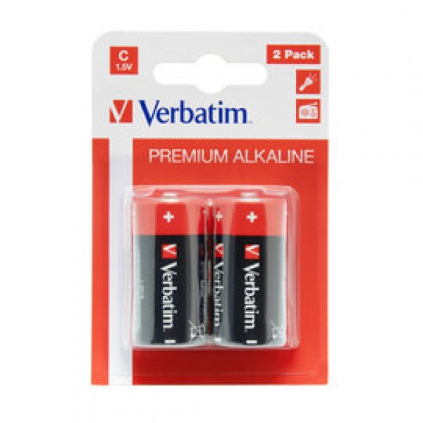 Verbatim - Scatola 2 Pile alkaline mezza torcia C - 49922 Verbatim - Scatola 2 Pile alkaline mezza torcia C - 49922