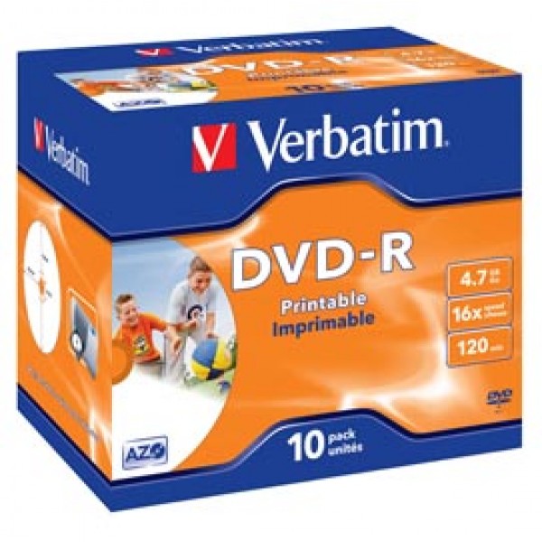 Verbatim - Scatola 10 DVD-R - Jewel Case - 43521 - 4,7GB Verbatim - Scatola 10 DVD-R - Jewel Case - 43521 - 4,7GB