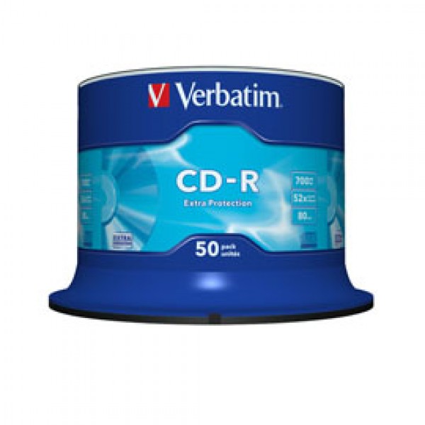 Verbatim - Scatola 50 CD-R DataLife Plus Extra Protection - 1x-52x - serigrafato - 43351 - 700MB Verbatim - Scatola 50 CD-R DataLife Plus Extra Protection - 1x-52x - serigrafato - 43351 - 700MB