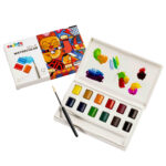 Pastiglia acquerello - ø 18 mm x 10 mm - colori assortiti - Carioca Plus - conf. 12 pezzi - immagine 2