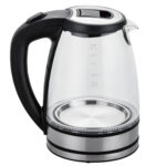 Bollitore elettrico cordless - caraffa in vetro - 2200 W - nero - Melchioni family - immagine 3
