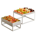 Stand buffet GN 1/2 - 32,5 x 26,5 x 16 cm - metallo - bianco - Leone - immagine 2